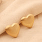 Gold Heart Studs