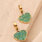 Sea Green Druzy Love Earrings