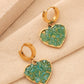 Sea Green Druzy Love Earrings