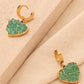 Sea Green Druzy Love Earrings