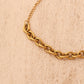 Love in Gold Combo: Gold Matte Love-Shaped Earrings & Love Bracelet