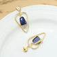 Golden Lapis Heart earrings