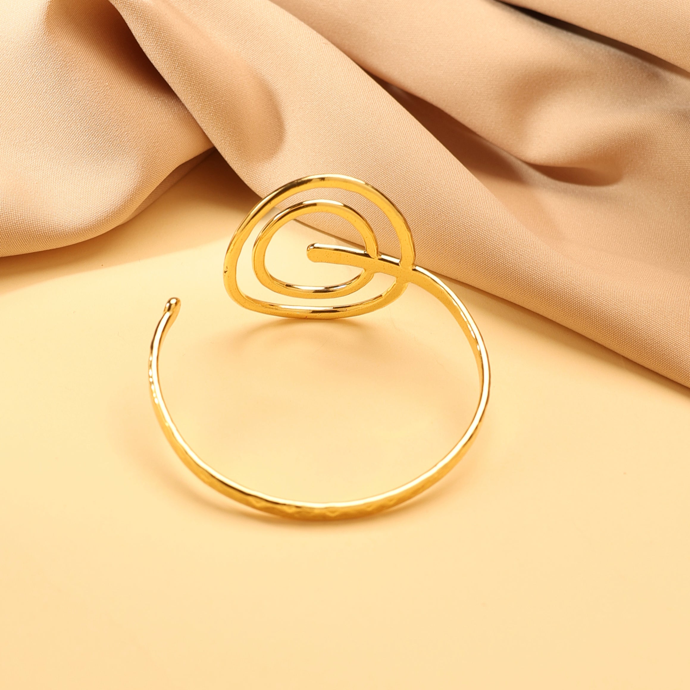 Spiral Wire Open Cuff Bracelet