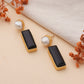 Midnight Pearl Drop Earrings