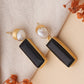 Midnight Pearl Drop Earrings