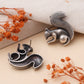 Oxidized Squirrel Earring