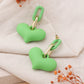 Green Love Hanger Earrings