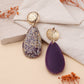 Gold and Purple Shimmer Earrings