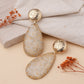 Gold and White Shimmer Earrings