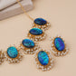 Peacock Design Glass Stone Necklace Set