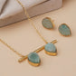 Flute Amazonite Stone Necklace Set