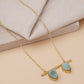 Flute Amazonite Stone Necklace Set