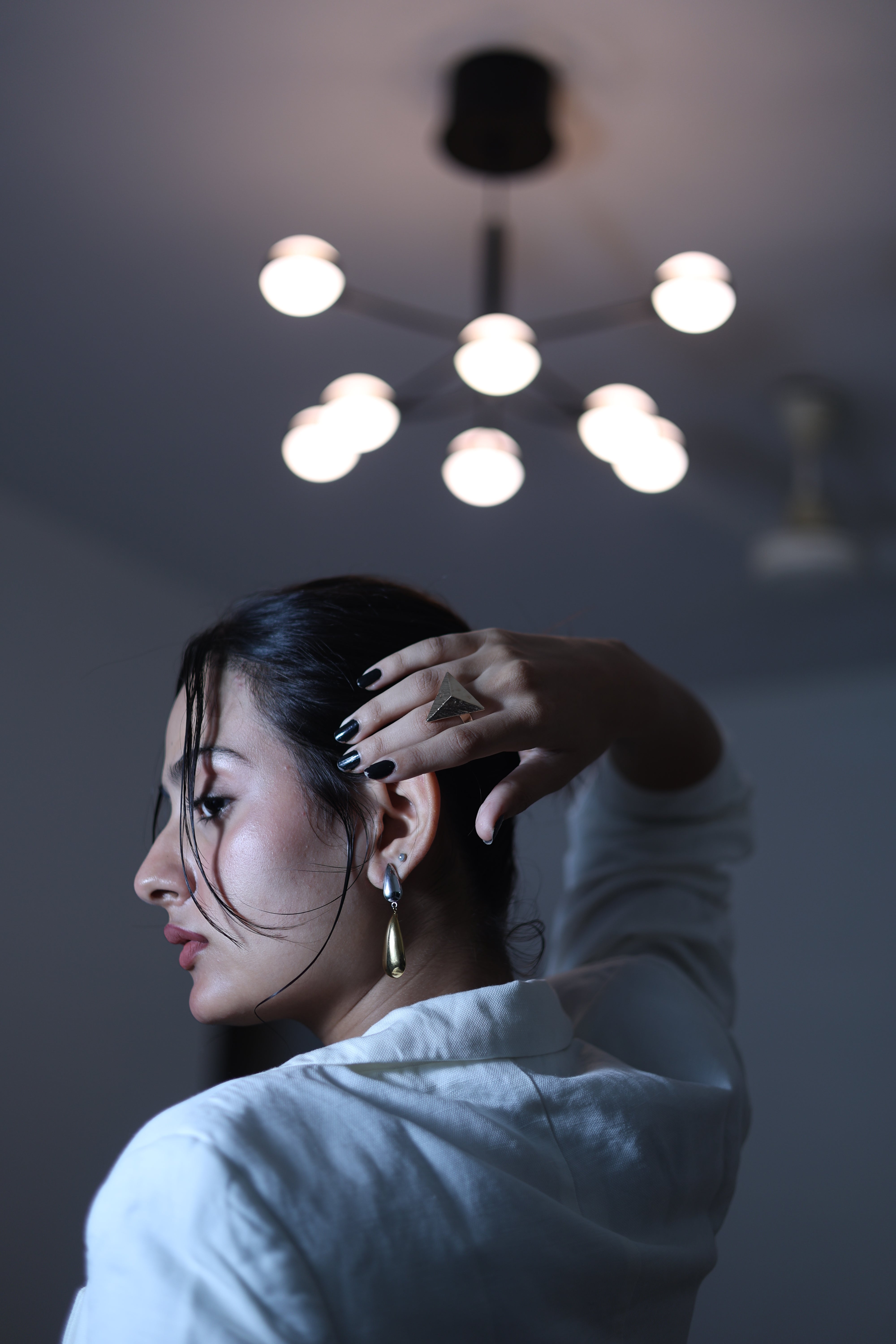 Gold and silver Long Earrings