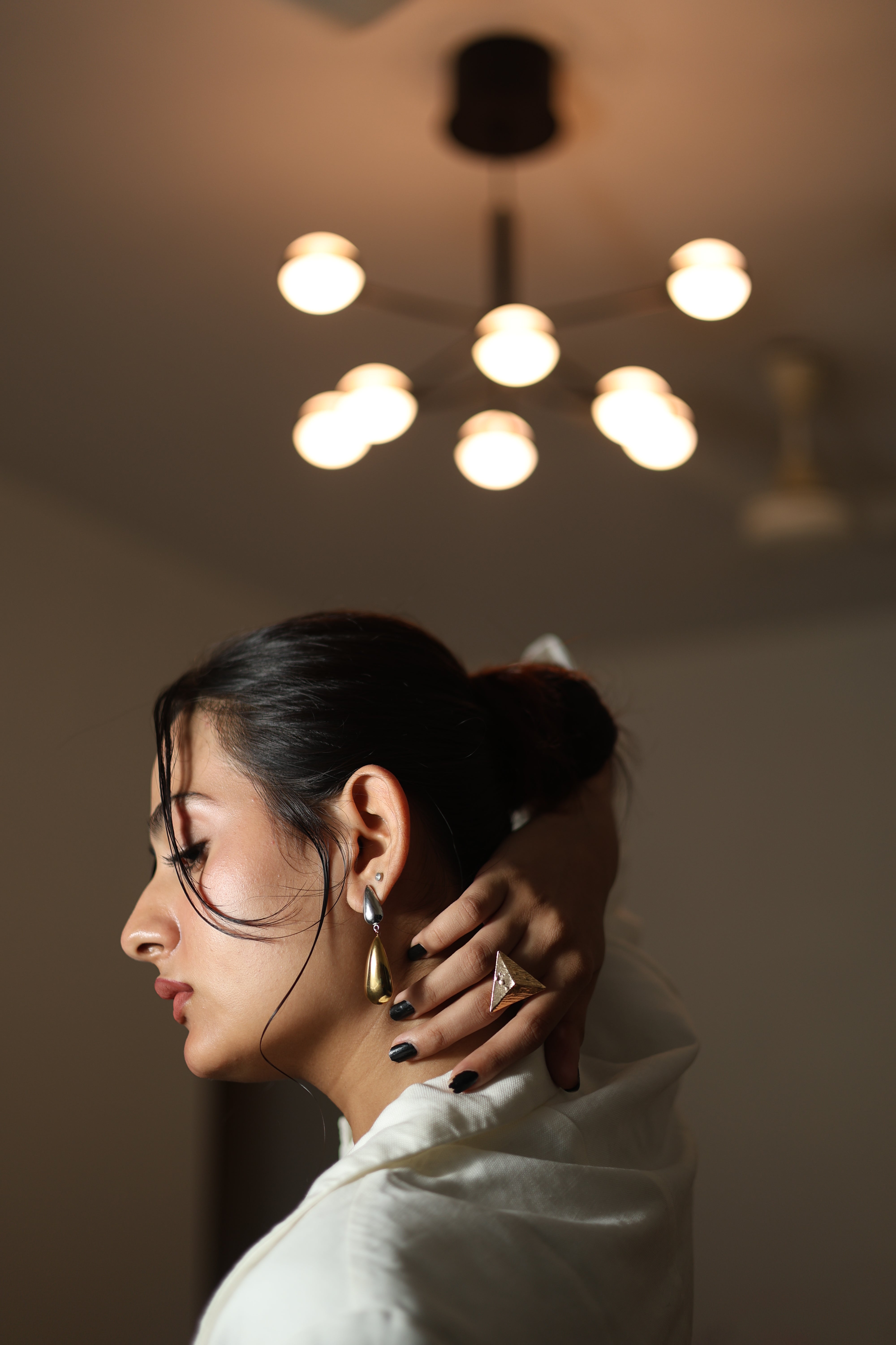 Gold and silver Long Earrings