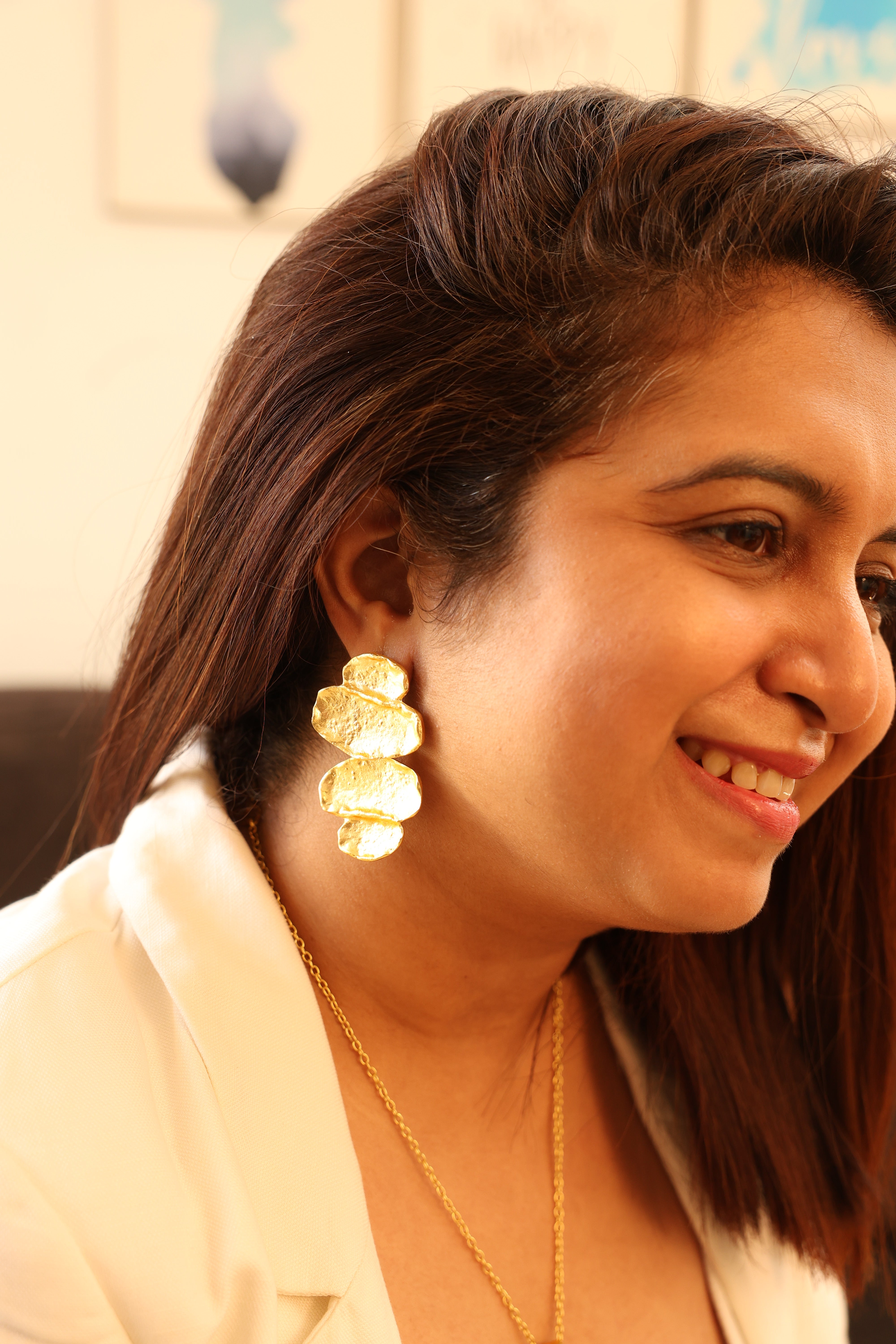 Golden Petal Earrings