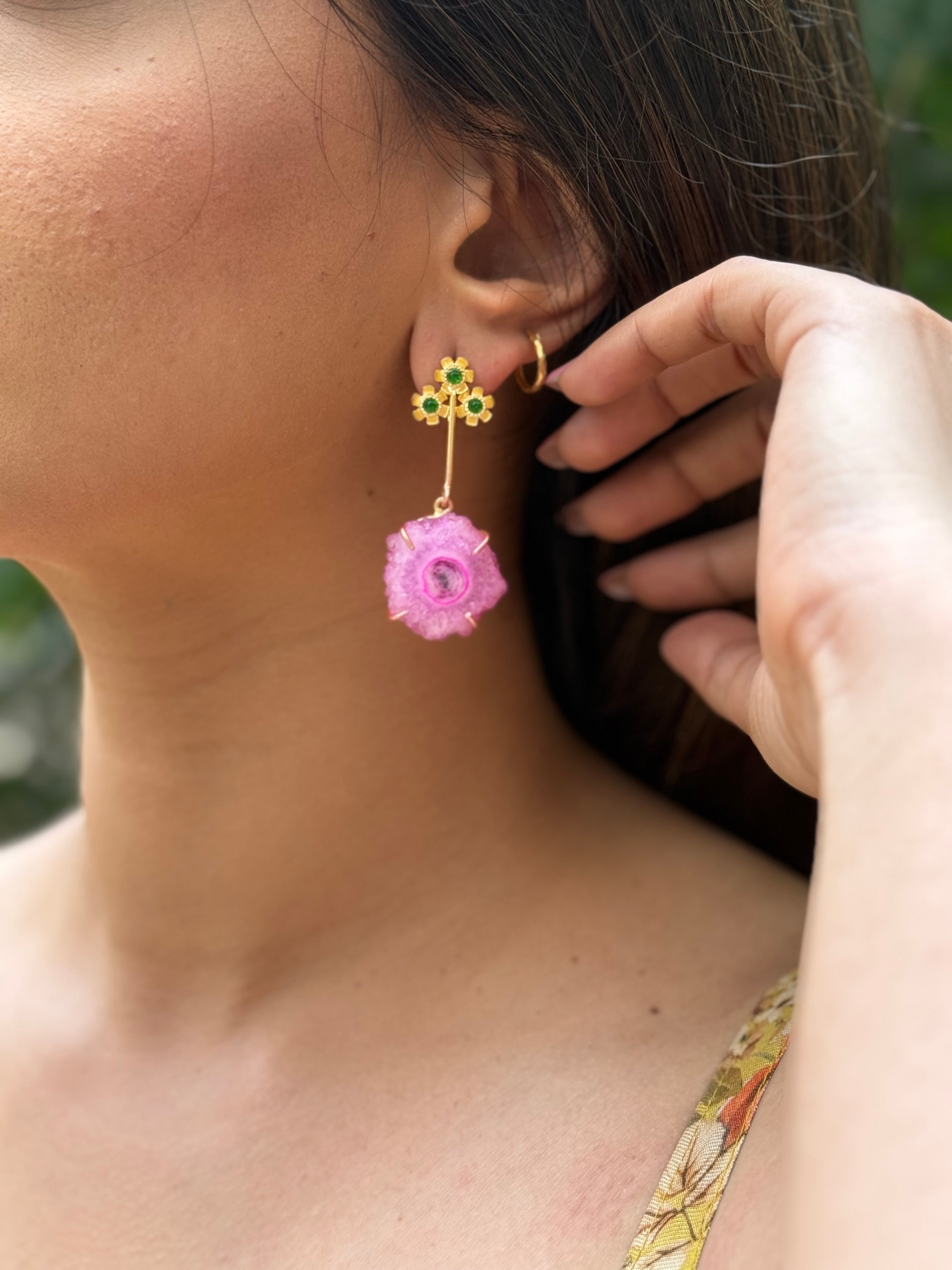 Pink Matte Serenity Earrings