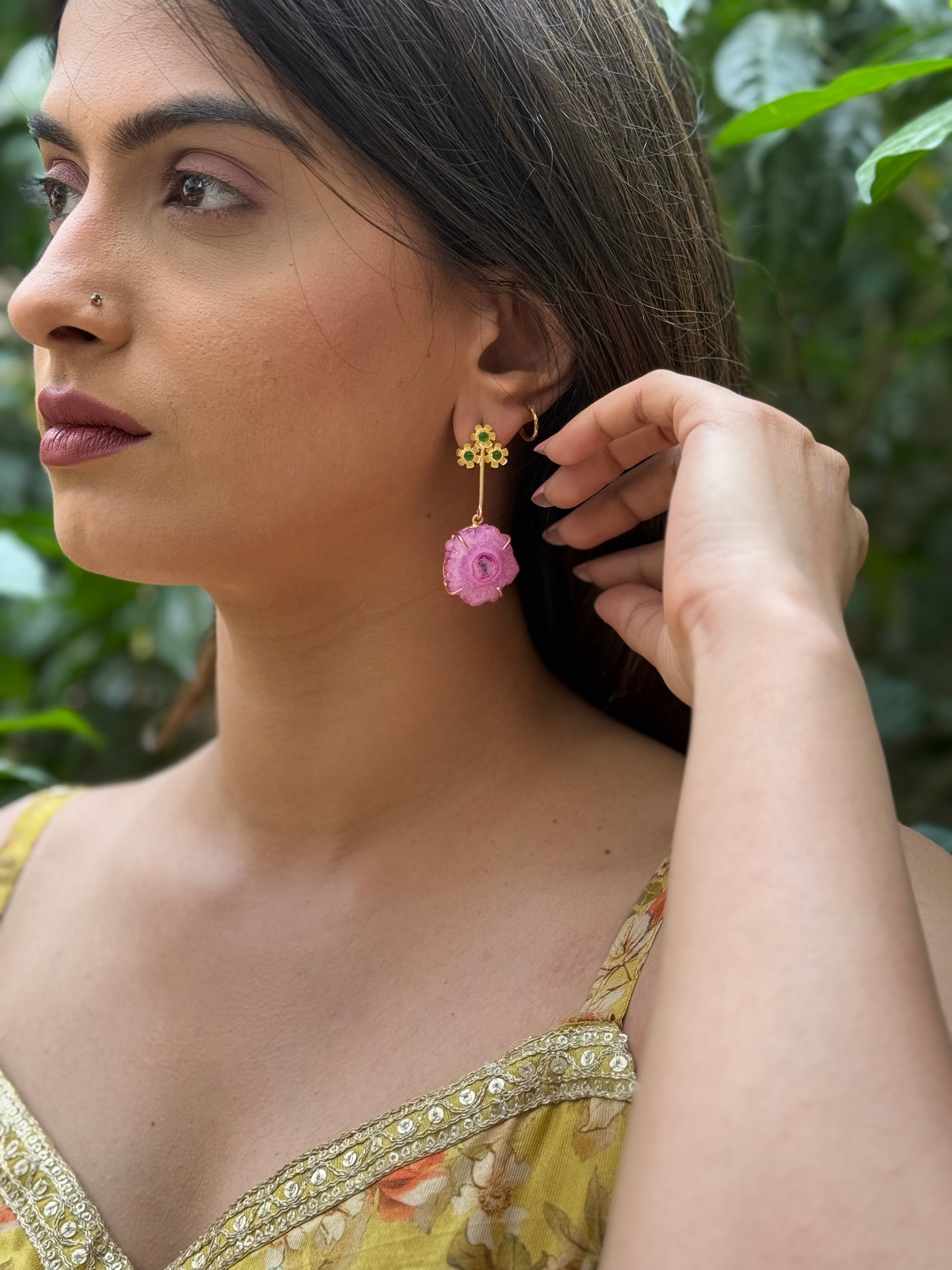 Pink Matte Serenity Earrings