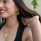 Radiant Triangle gold earrings