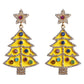 Sunlit Christmas tree earrings