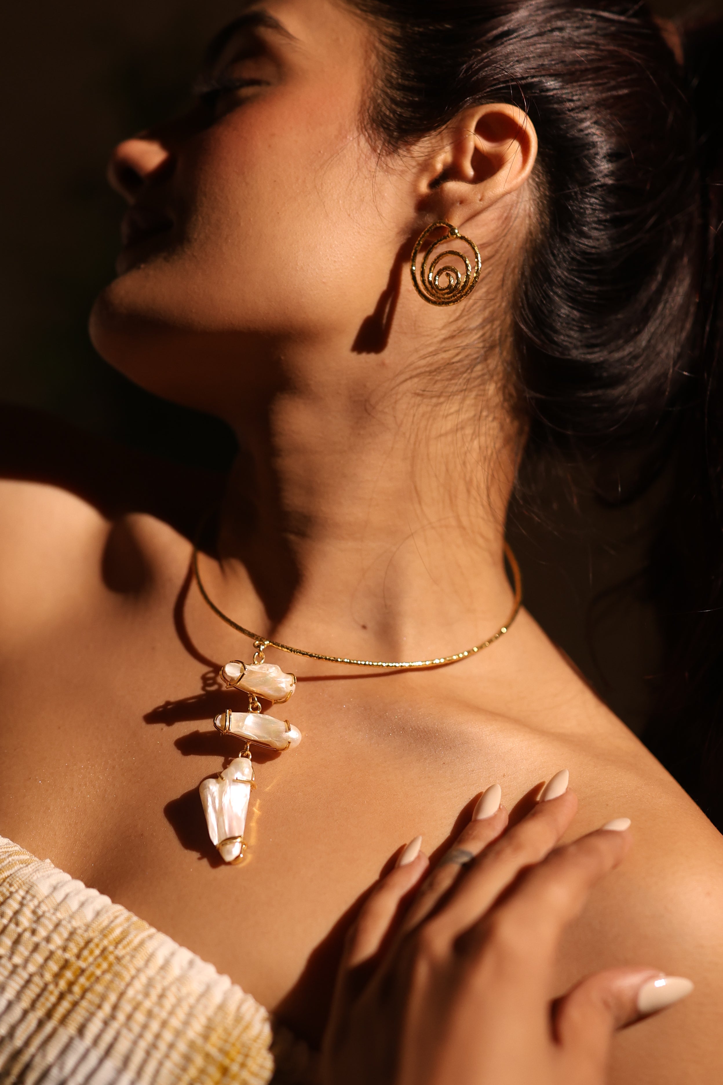 Golden Spiral Earrings