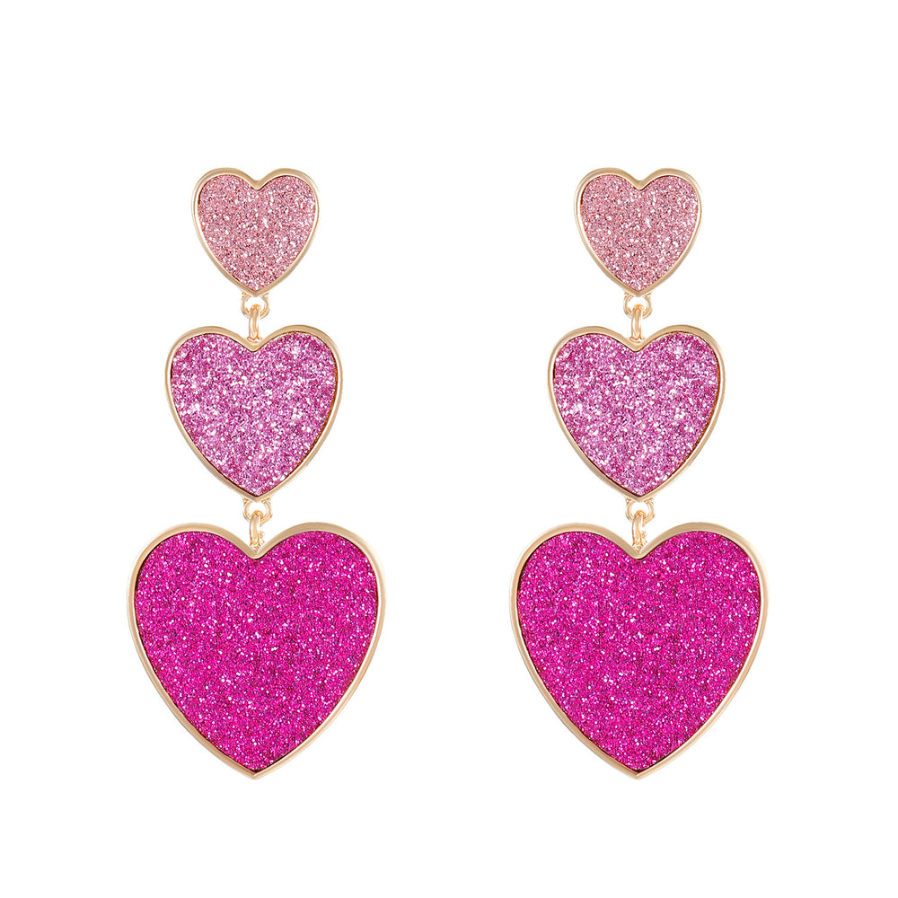 Pink Harmony Heart Earrings