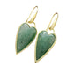 Golden Amazon Heart Earrings