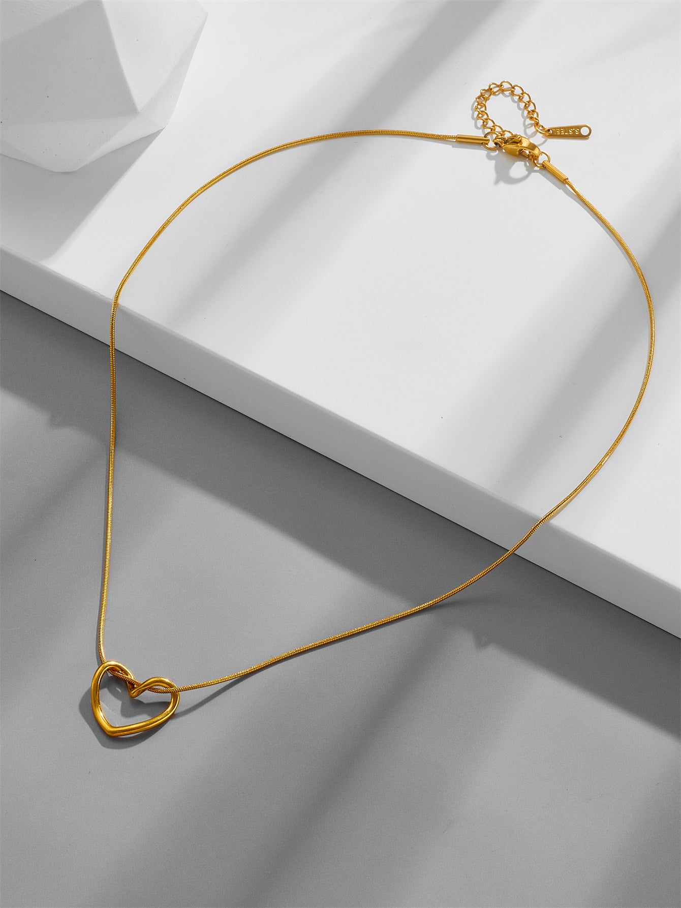 Stillness heart Necklace -Some love doesn’t rush. It stays. It settles. It feels like stillness.