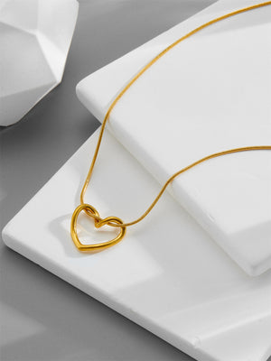 Stillness heart Necklace -Some love doesn’t rush. It stays. It settles. It feels like stillness.