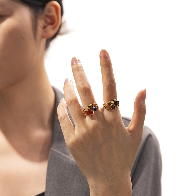 Tiger Eye Harmony Ring