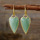 Golden Amazon Heart Earrings