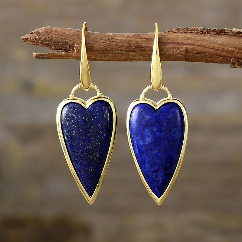 Midnight Gold Heart earrings