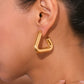 Radiant Triangle gold earrings