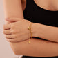 Golden Heart Link Bracelet