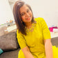 Bright Yellow Glass Stone Necklace Set