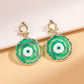 Emerald Aura Evil Eye Earrings