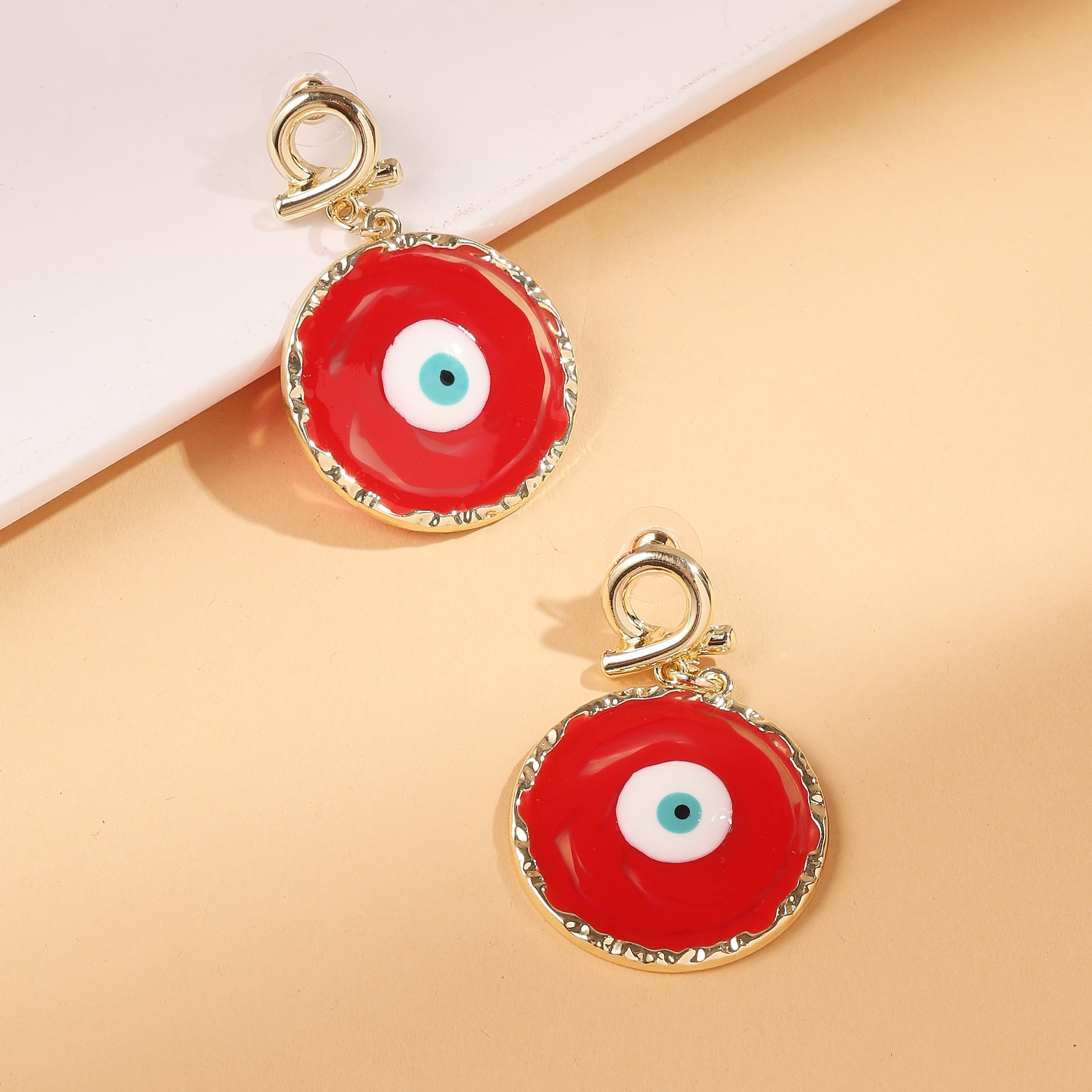 Crimson Aura Evil Eye Earrings