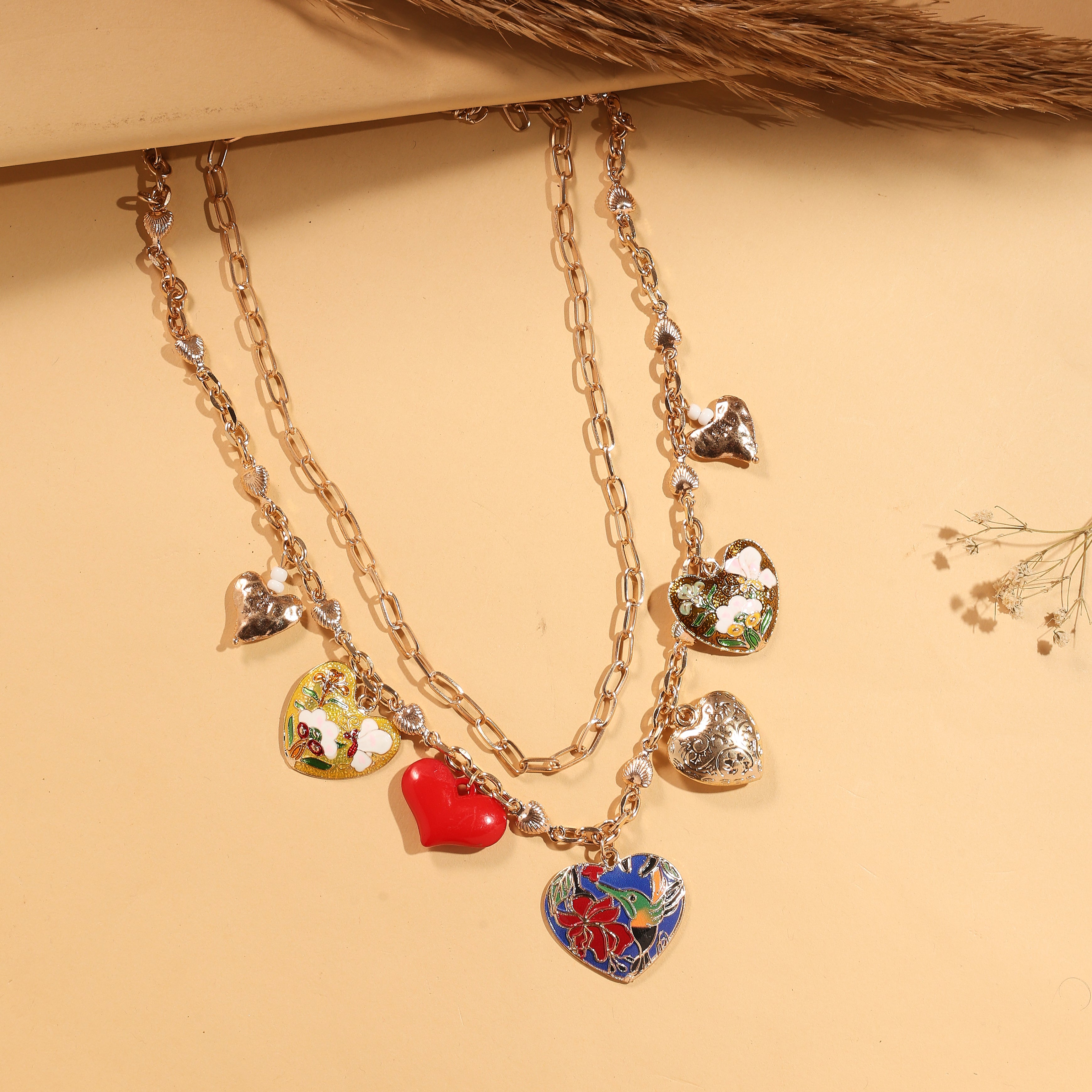 Hearts in Bloom Charm Necklace-Love, in every color.