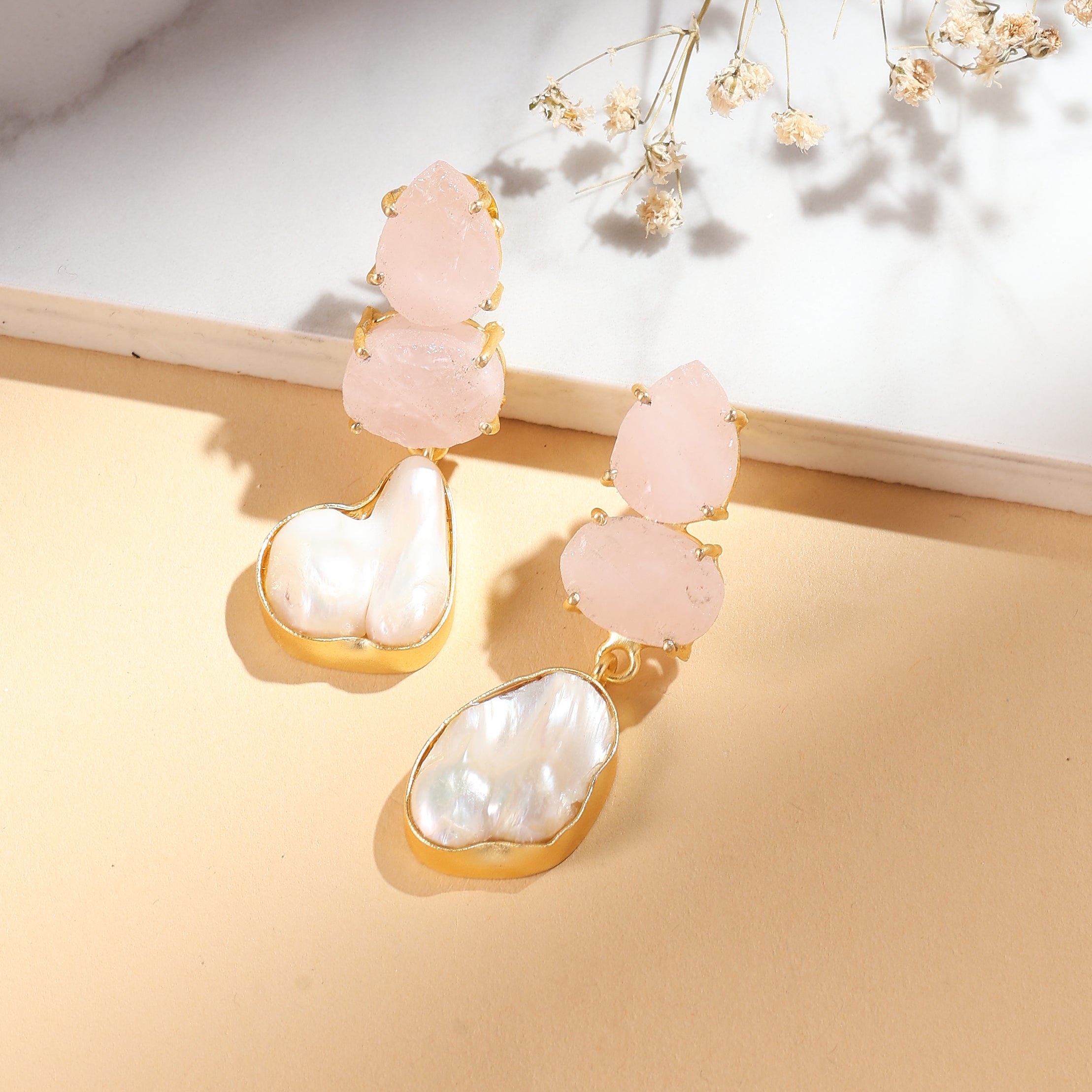 Blush Pearl Glow Earrings 🌸✨