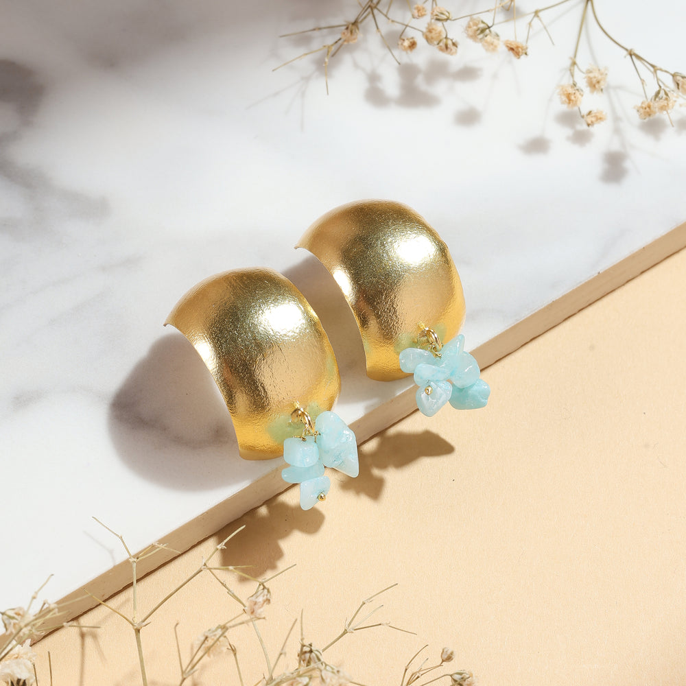 Aqua Drape Earrings