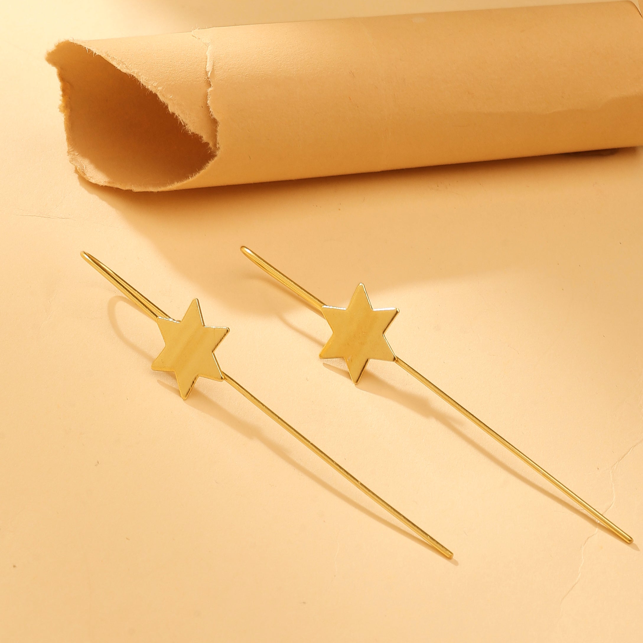 Six-Point Star Ear Cuff Earrings
