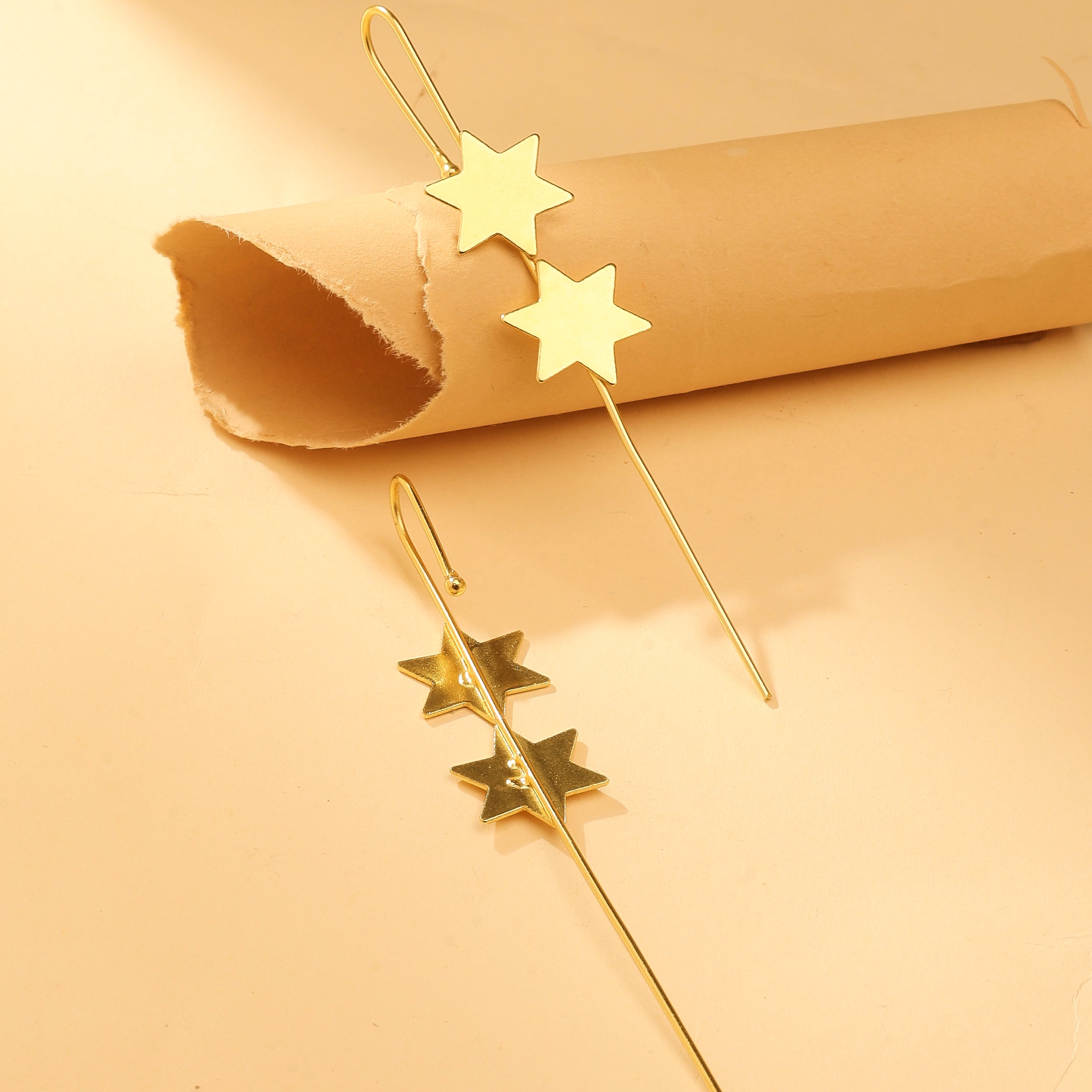 Double star Ear Cuff Earrings