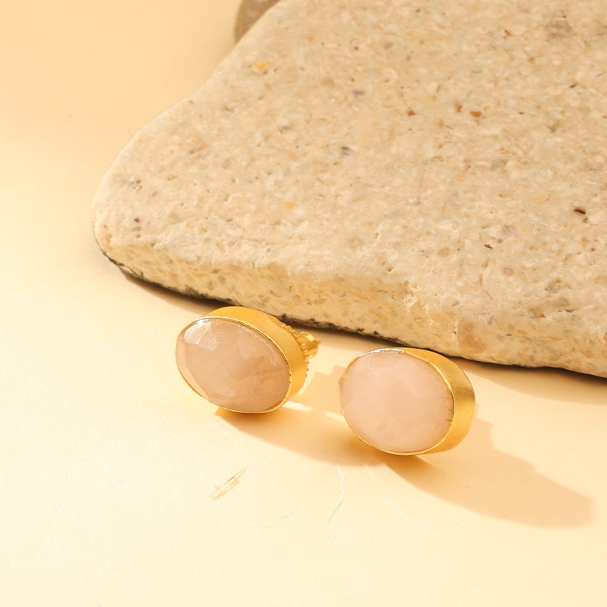 Rose Quartz Cascade Necklace & Earrings Set